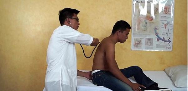  Asian twink rimming his gay patient